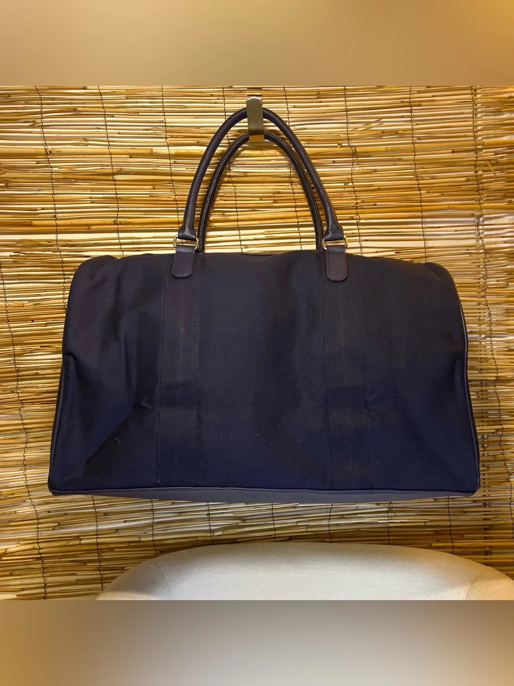 Polo by Ralph Lauren Navy Canvas Duffel with White Polo Player